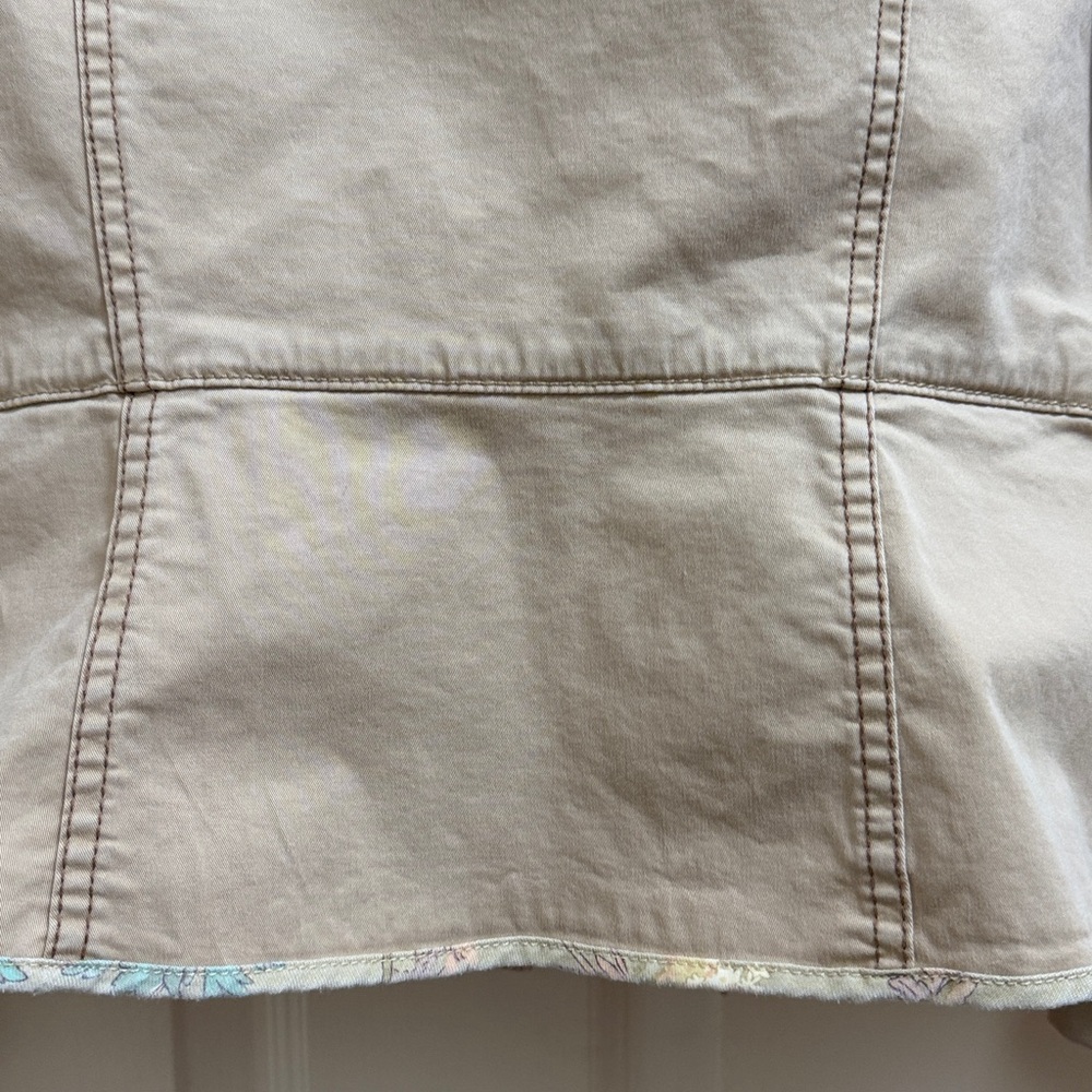 GAP Beige Utility Button-Front Jacket Cotton M - image 5